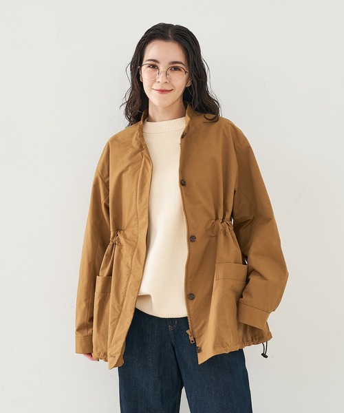 collex（コレックス）の「ギャザージップアップブルゾン（ブルゾン・レディース・ダークベージュ/ブラック・フリー）」の18枚目の写真