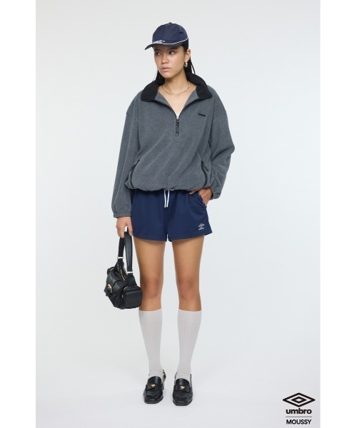 MOUSSY(マウジー)の「UMBRO PIPING トラックショーツ(スウェットパンツ・レディース・マジェンタ/ネイビー・FREE)」の4枚目の写真