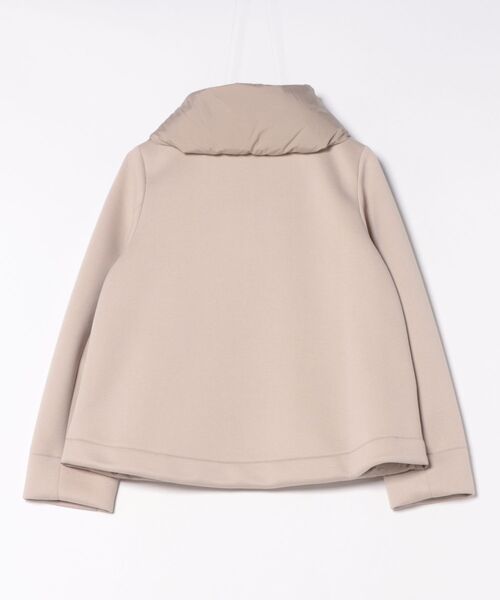 STRAWBERRY-FIELDS（ストロベリーフィールズ）の「スムースタフタ*カットBD_ジャージドッキングダウン（ダウンジャケット/コート・レディース・ベージュ/ブラック・2）」の3枚目の写真