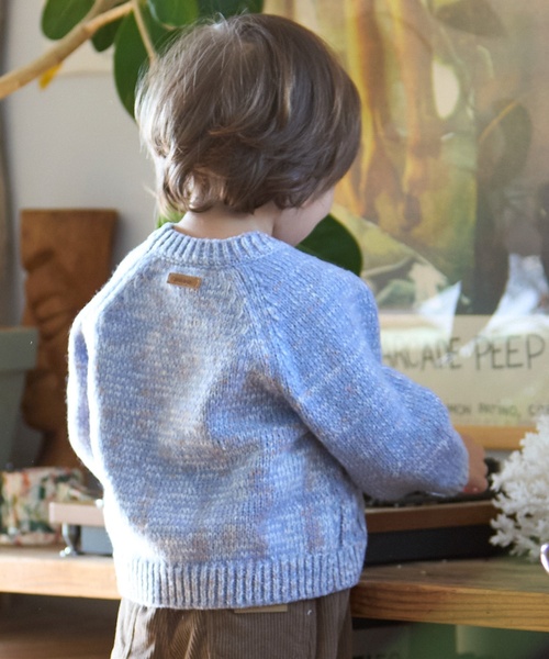 petit main(プティマイン)の「【ウォッシャブル】MIX糸ニット(ニット/セーター・キッズ・ベージュ/ブルー・M/L/S)」の3枚目の写真