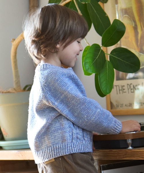 petit main(プティマイン)の「【ウォッシャブル】MIX糸ニット(ニット/セーター・キッズ・ベージュ/ブルー・M/L/S)」の4枚目の写真