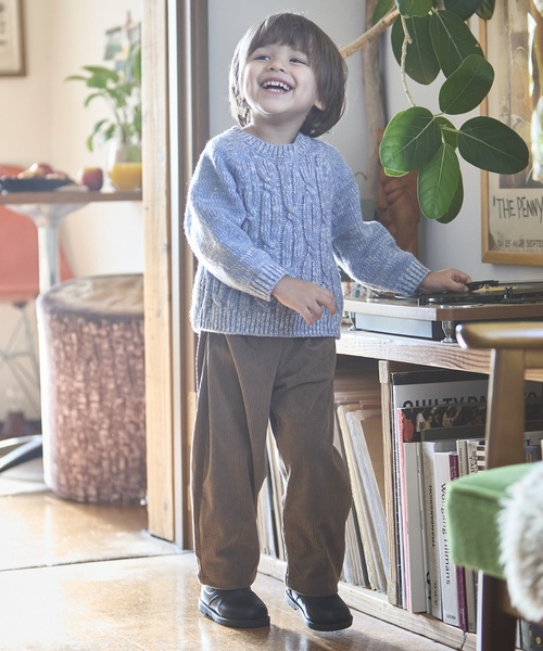 petit main(プティマイン)の「【ウォッシャブル】MIX糸ニット(ニット/セーター・キッズ・ベージュ/ブルー・M/L/S)」の5枚目の写真