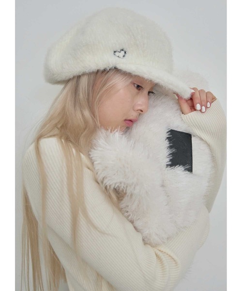 mohair like big casquette / モヘア風BIGキャスケット（キャスケット