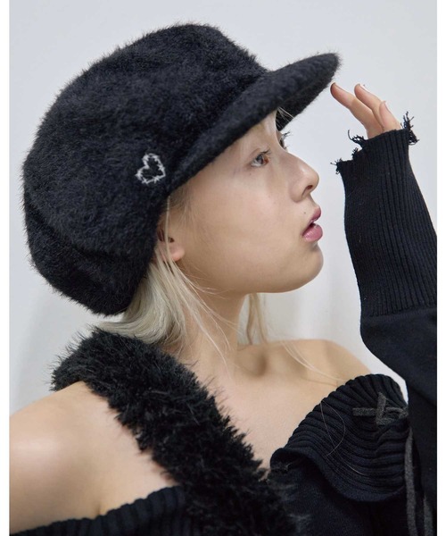 mohair like big casquette / モヘア風BIGキャスケット（キャスケット