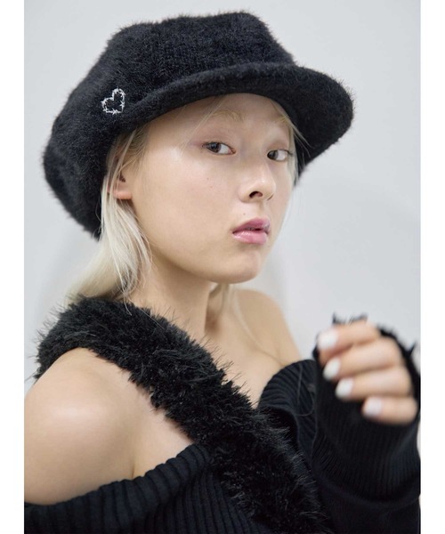 mohair like big casquette / モヘア風BIGキャスケット（キャスケット