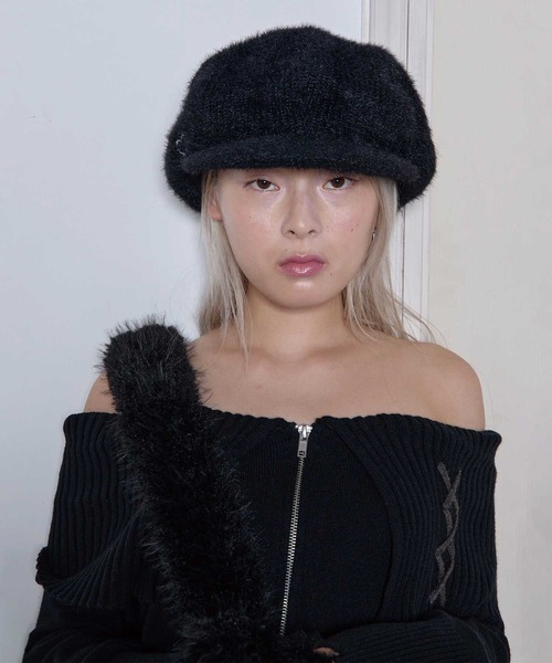 mohair like big casquette / モヘア風BIGキャスケット（キャスケット