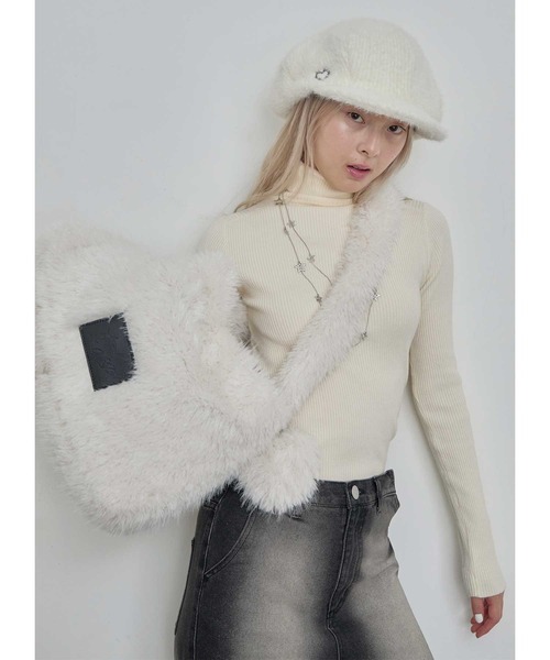 mohair like big casquette / モヘア風BIGキャスケット（キャスケット