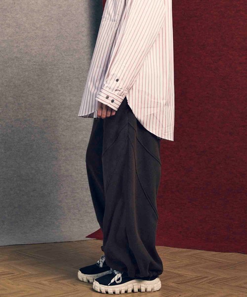 MAISON SPECIAL(メゾンスペシャル)の「《UNISEX》POLATEC Wide Fleece Pants/ポーラテックワイドフリースパンツ【MAISON SPECIAL/メゾンスペシャル】■セットアップ対応■(スウェットパンツ・メンズ・ブラック/チャコールグレー/ブラウン・0/1/2)」の9枚目の写真