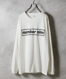 number nine BOX LINE PRINTED CLASSIC L/S T-SHIRT / ナンバーナイン ボックスライン ロゴプリント クラシック ロンT