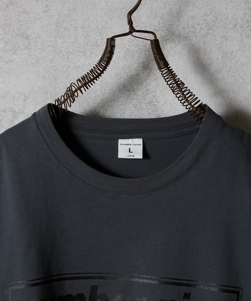 NUMBER (N)INE(ナンバーナイン)の「number nine BOX LINE PRINTED CLASSIC L/S T-SHIRT / ナンバーナイン ボックスライン ロゴプリント クラシック ロンT(Tシャツ/カットソー・メンズ・ブラック/チャコール/ホワイト・M/L/XL)」の11枚目の写真