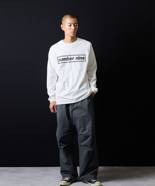 number nine BOX LINE PRINTED CLASSIC L/S T-SHIRT / ナンバーナイン