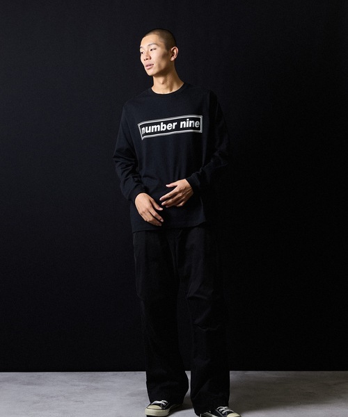 number nine BOX LINE PRINTED CLASSIC L/S T-SHIRT / ナンバーナイン