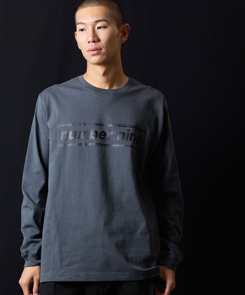 number nine BOX LINE PRINTED CLASSIC L/S T-SHIRT / ナンバーナイン