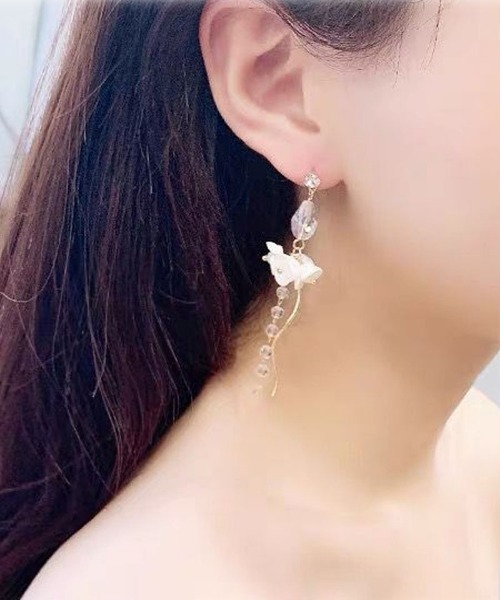 shoppinggo(ショッピングゴー)の「ピアス パール(ピアス(片耳用)・レディース・ホワイト・FREE)」の3枚目の写真