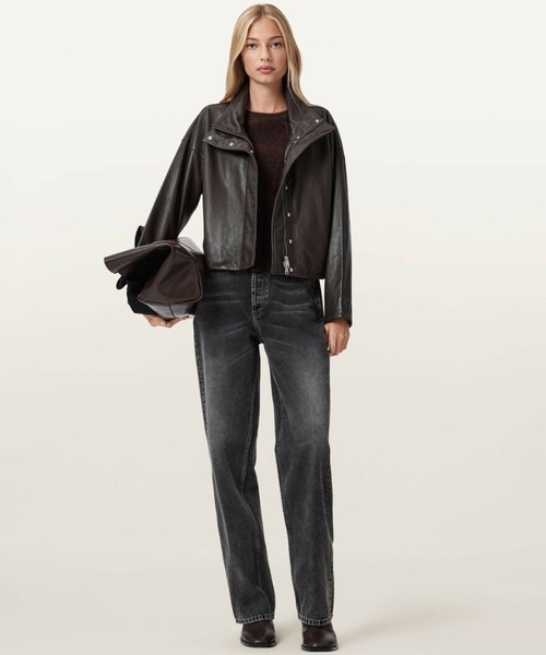 ALLSAINTS(オールセインツ)の「ALLSAINTS RYDER JACKET(ライダースジャケット・レディース・ダークブラウン・MEDIUM/SMALL/X-SMALL)」の3枚目の写真