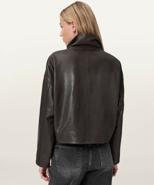 ALLSAINTS(オールセインツ)の「ALLSAINTS RYDER JACKET(ライダースジャケット・レディース・ダークブラウン・MEDIUM/SMALL/X-SMALL)」の5枚目の写真