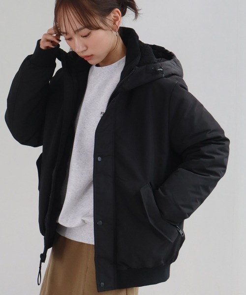 Calvin Klein（カルバン・クライン）の「【Calvin Klein/カルバンクライン】ARCTIC FAILLE BOMBER/アークティックフェイルボンバー（ダウンジャケット/コート・メンズ・ブラック/スミクロ・XL/S/M/L）」の2枚目の写真