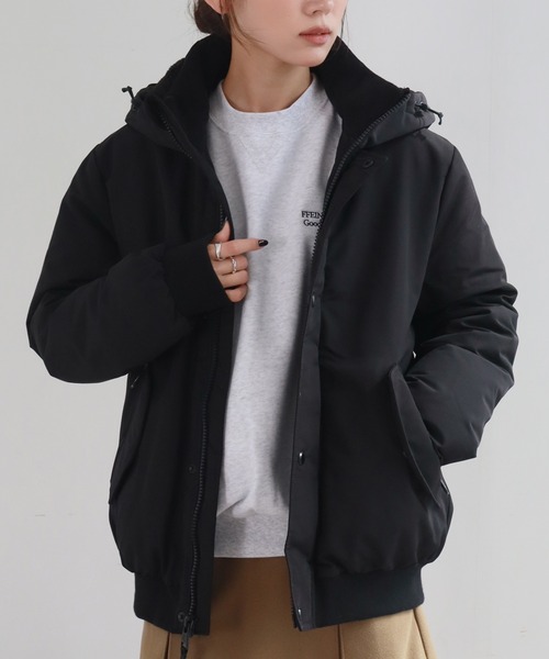 Calvin Klein（カルバン・クライン）の「【Calvin Klein/カルバンクライン】ARCTIC FAILLE BOMBER/アークティックフェイルボンバー（ダウンジャケット/コート・メンズ・ブラック/スミクロ・XL/S/M/L）」の6枚目の写真