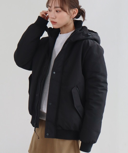 Calvin Klein（カルバン・クライン）の「【Calvin Klein/カルバンクライン】ARCTIC FAILLE BOMBER/アークティックフェイルボンバー（ダウンジャケット/コート・メンズ・ブラック/スミクロ・XL/S/M/L）」の7枚目の写真