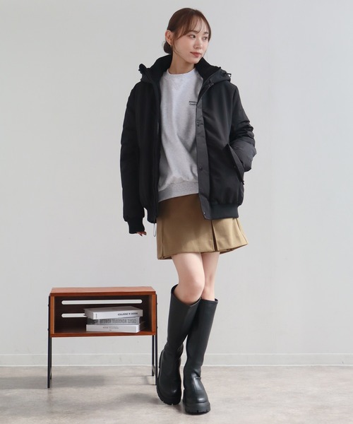 Calvin Klein（カルバン・クライン）の「【Calvin Klein/カルバンクライン】ARCTIC FAILLE BOMBER/アークティックフェイルボンバー（ダウンジャケット/コート・メンズ・ブラック/スミクロ・XL/S/M/L）」の8枚目の写真