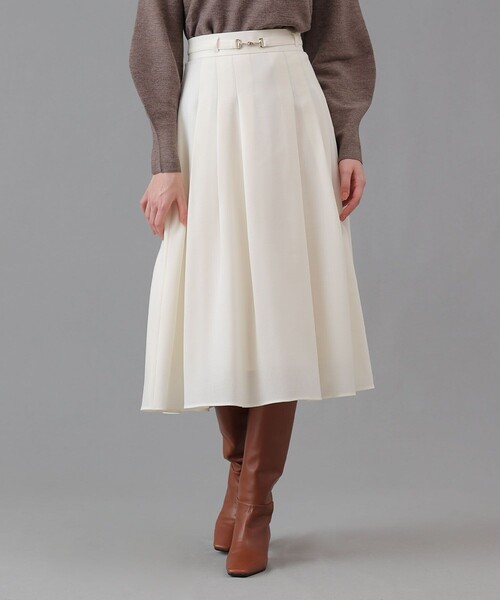 セール】ウールジョーゼットビットベルトスカート（スカート）｜ANAYI