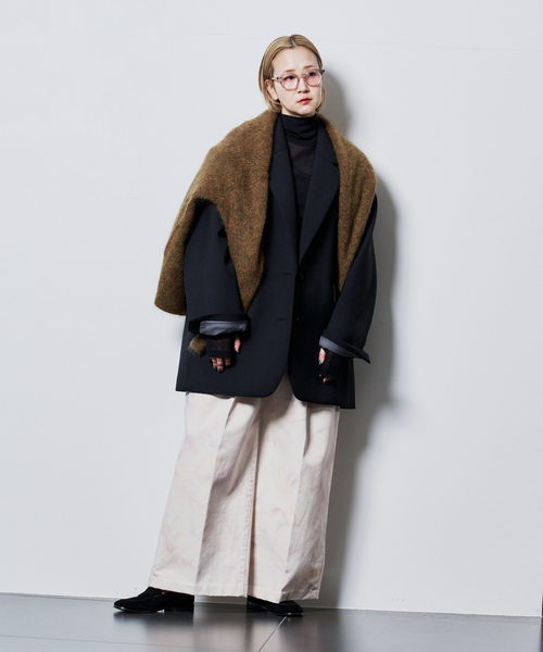 CITYSHOP（シティーショップ）の「SHEER HIGH NECK TOP：カットソー（Tシャツ/カットソー・レディース・ブラック/ピンク/ベージュ・FREE）」の20枚目の写真