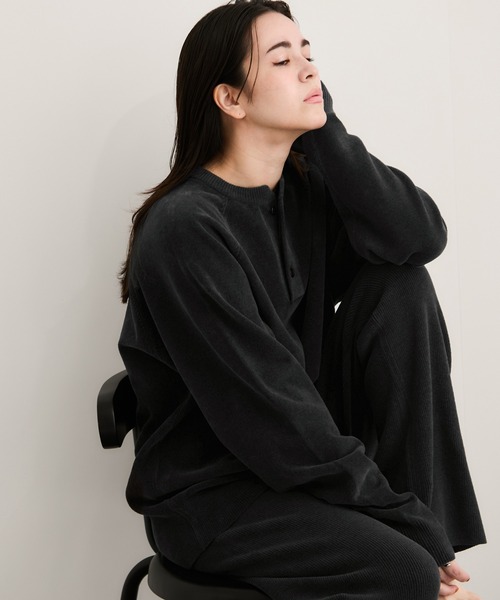 Healthknit/ヘルスニット】Silky Mole Knit Henly L/S/セットアップ