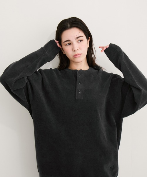 Healthknit/ヘルスニット】Silky Mole Knit Henly L/S/セットアップ