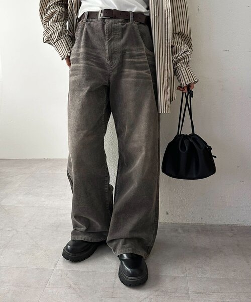 DISCOAT（ディスコート）の「【ユニセックス】コールオーバーダイワイドパンツ（その他パンツ・レディース・ブラウン/グレー・MEDIUM/LARGE）」の3枚目の写真