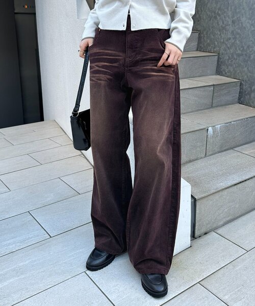 DISCOAT（ディスコート）の「【ユニセックス】コールオーバーダイワイドパンツ（その他パンツ・レディース・ブラウン/グレー・MEDIUM/LARGE）」の14枚目の写真