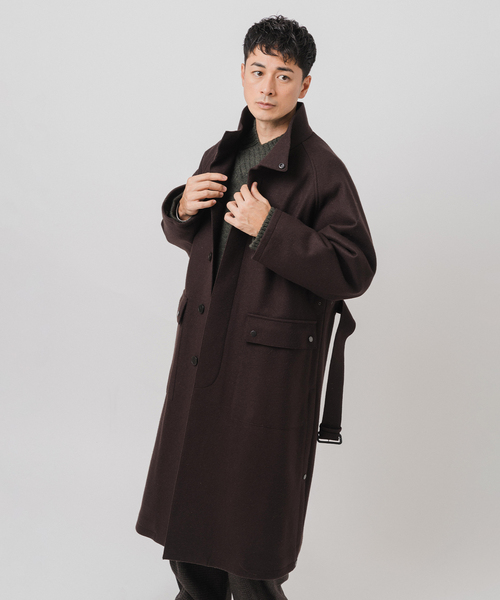 ニット メルトン モーターサイクル コート（その他アウター）｜EDIFICE