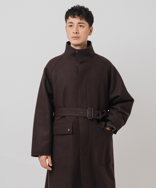 ニット メルトン モーターサイクル コート（その他アウター）｜EDIFICE