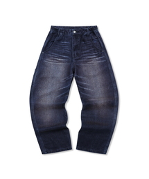 GLACK（グラック）の「GP174 ラスティウォッシュドワイドパンツ (インディゴ)（その他パンツ）」