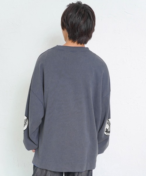 セール】353118：抜染Parity和柄裏毛プルオーバー（Tシャツ/カットソー