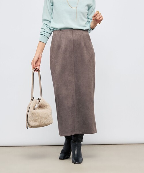 セール】ウォッシャブルスエードダンボールタイトスカート（スカート