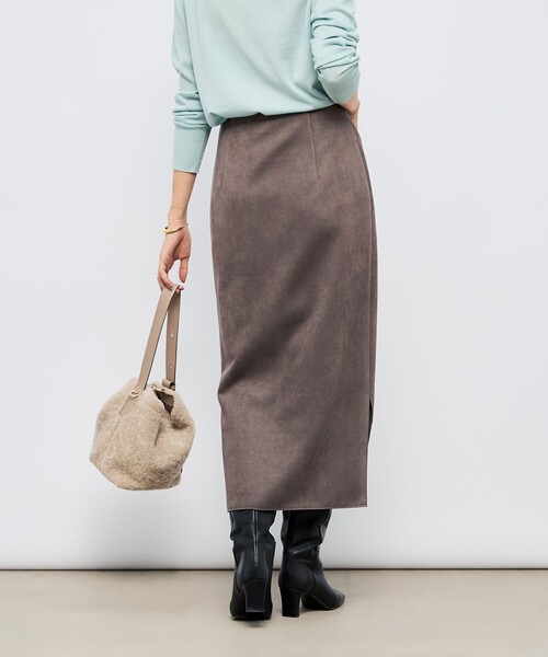 NOLLEY’S Sophi(ノーリーズソフィ)の「ウォッシャブルスエードダンボールタイトスカート(スカート・レディース・ミント/オフホワイト/チャコールグレー・36/34/40/38)」の10枚目の写真