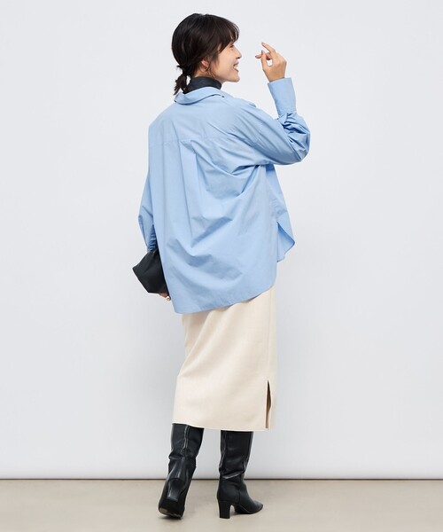 NOLLEY’S Sophi(ノーリーズソフィ)の「ウォッシャブルスエードダンボールタイトスカート(スカート・レディース・ミント/オフホワイト/チャコールグレー・36/34/40/38)」の14枚目の写真