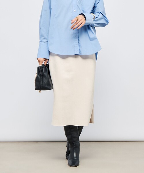 NOLLEY’S Sophi(ノーリーズソフィ)の「ウォッシャブルスエードダンボールタイトスカート(スカート・レディース・ミント/オフホワイト/チャコールグレー・36/34/40/38)」の16枚目の写真