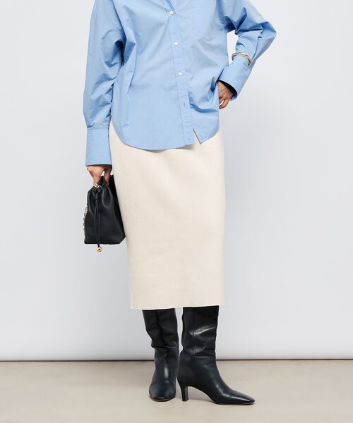 NOLLEY’S Sophi(ノーリーズソフィ)の「ウォッシャブルスエードダンボールタイトスカート(スカート・レディース・ミント/オフホワイト/チャコールグレー・36/34/40/38)」の17枚目の写真