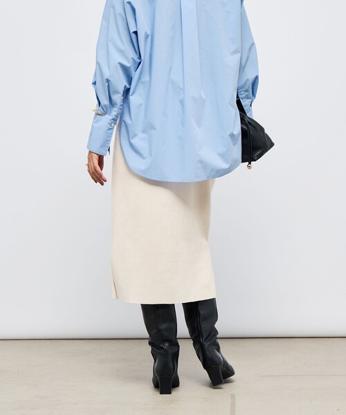 NOLLEY’S Sophi(ノーリーズソフィ)の「ウォッシャブルスエードダンボールタイトスカート(スカート・レディース・ミント/オフホワイト/チャコールグレー・36/34/40/38)」の18枚目の写真