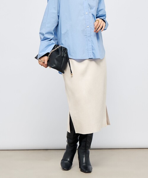 セール】ウォッシャブルスエードダンボールタイトスカート（スカート