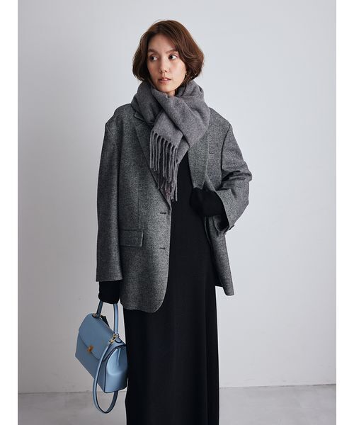 Mila Owen（ミラオーウェン）の「ウールストール（ストール/ショール・レディース・パープル/モカ/レッド/ブルー/グレー・F）」の13枚目の写真