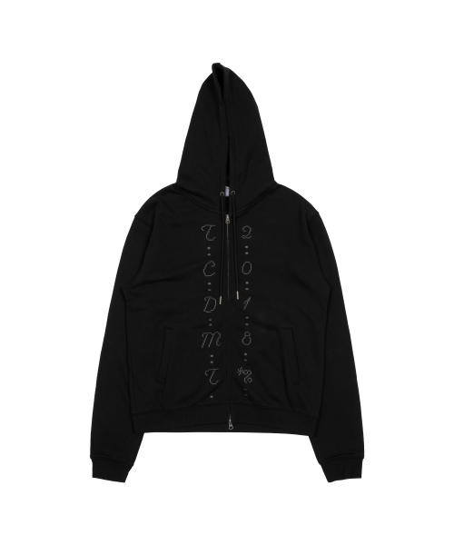 THECOLDESTMOMENT（ザコールデストモーメント）の「TCM center stitch hooded zip-up (black)（パーカー・レディース・その他・SMALL/MEDIUM/LARGE）」の2枚目の写真