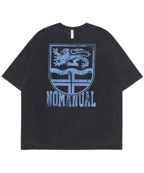 NOMANUAL(NOMANUAL)の「EMBLEM WASHED T-SHIRT - WASHED BLACK(Tシャツ/カットソー・レディース・その他・X-LARGE/SMALL/MEDIUM/LARGE)」の2枚目の写真
