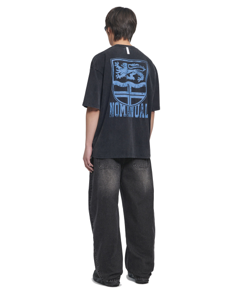 NOMANUAL(NOMANUAL)の「EMBLEM WASHED T-SHIRT - WASHED BLACK(Tシャツ/カットソー・レディース・その他・X-LARGE/SMALL/MEDIUM/LARGE)」の4枚目の写真