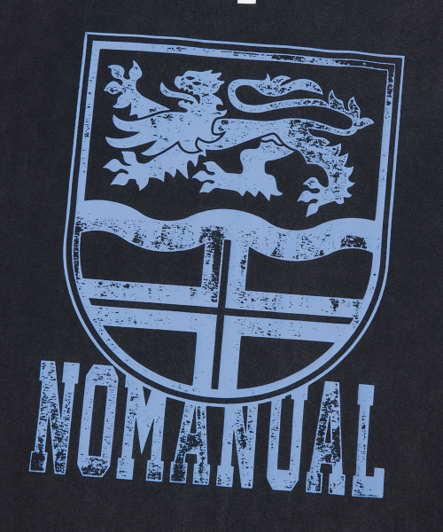 NOMANUAL(NOMANUAL)の「EMBLEM WASHED T-SHIRT - WASHED BLACK(Tシャツ/カットソー・レディース・その他・X-LARGE/SMALL/MEDIUM/LARGE)」の6枚目の写真