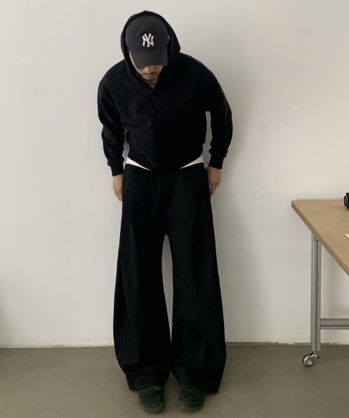 SHEPP（シープ）の「コクーンワイドシルエットスウェットパンツ（スウェットパンツ・メンズ・グレー/ブラック・M/L）」の9枚目の写真