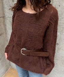 モヘアニット」に該当するニット/セーター（ボートネック