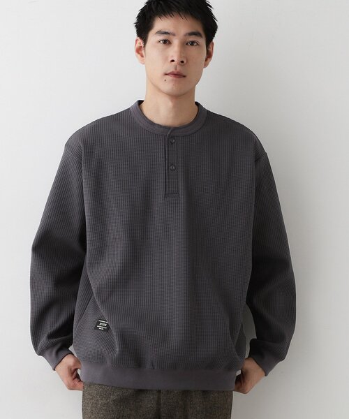 Dessin（デッサン）の「【洗える】ソロテックスヘンリーネック（Tシャツ/カットソー・メンズ・ホワイト系/ネイビー/ブラック・03/02）」の12枚目の写真