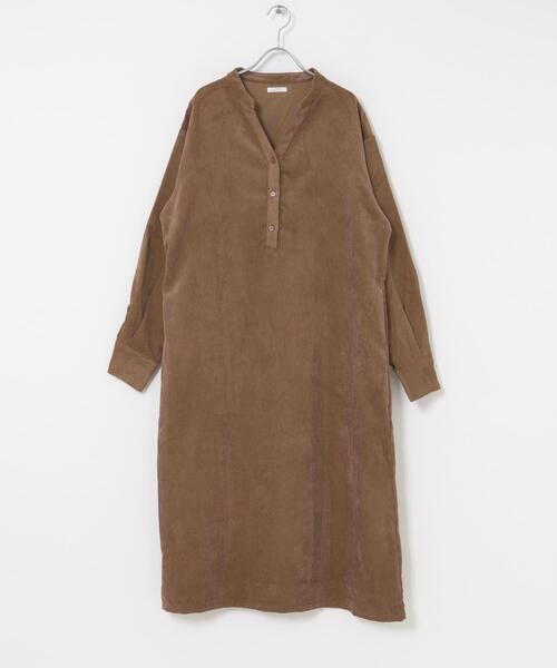 ITEMS URBANRESEARCH（アイテムズ アーバンリサーチ）の「ライトコーデュロイスキッパーワンピース（ワンピース・レディース・チャコールグレー/ブラウン/バーガンディー・FREE）」の14枚目の写真